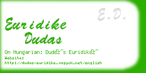 euridike dudas business card